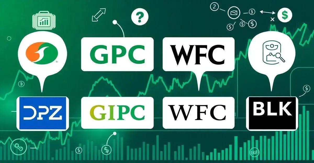 5 Insights do Mercado Financeiro: DPZ, GPC, WFC e BLK